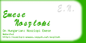 emese noszlopi business card
